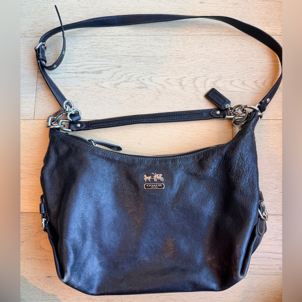 Coach Black Leather Shoulder or Crossbody Bag